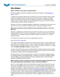 FAQ—Religion