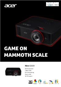 Game on Mammoth Scale