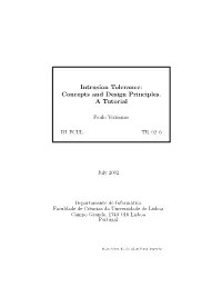 Intrusion Tolerance: Concepts and Design Principles