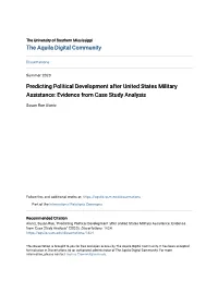 Predicting Political Development After United States Military Assistance: Evidence from Case Study Analysis