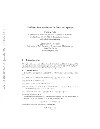 Uniform Boundedness in Function Spaces