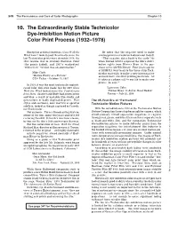 10. the Extraordinarily Stable Technicolor Dye-Imbibition Motion