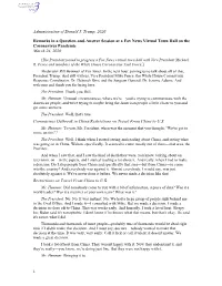 Administration of Donald J. Trump, 2020 Remarks in a Question-And