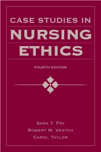 Case Studies in Nursing Ethics Fourth Edition