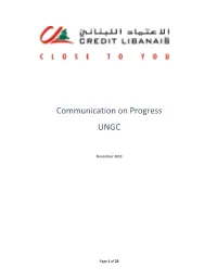 Communication on Progress UNGC