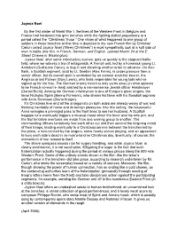 Joyeux Noel by the First Winter of World War I, the Lines of The