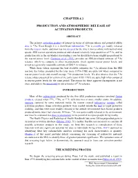 Chapter 4.3 Production and Atmospheric Release of Activation
