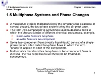 Classification of Multiphase Systems