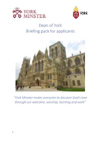Dean of York Briefing Pack for Applicants