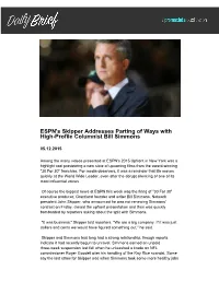 ESPN's Skipper Addresses Parting of Ways with High-Profile Columnist Bill Simmons