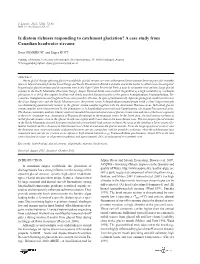 Is Diatom Richness Responding to Catchment Glaciation? a Case Study from Canadian Headwater Streams
