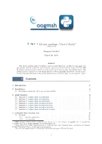 Octave Package, User's Guide