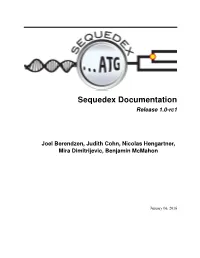 Sequedex Documentation Release 1.0-Rc1