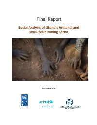 Social Analysis of Ghana's Artisanal and Small-Scale Mining Sector