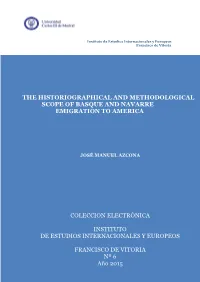 The Historiograpical and Methodological Scope of Basque