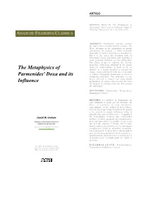 The Metaphysics of Parmenides' Doxa and Its Influence