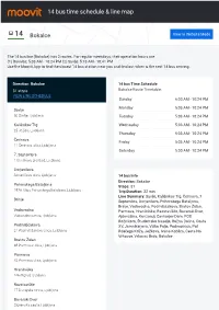 14 Bus Time Schedule & Line Route