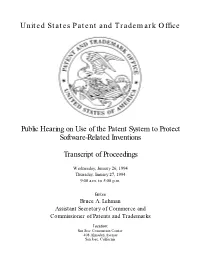 1994 Hearings on Software Patents