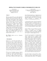 Diffraction Shading Models for Iridescent Surfaces