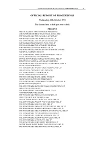 Official Report of Proceedings