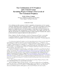 Revisiting Wayne Grudem's Two Levels of New Testament Prophecy