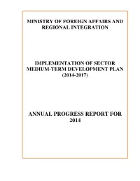 Annual Progress Report for 2014
