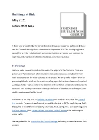 Buildings at Risk May 2021 Newsletter No.7