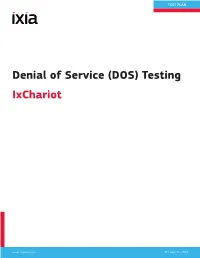 (DOS) Testing Ixchariot