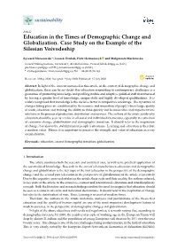 Education in the Times of Demographic Change and Globalization
