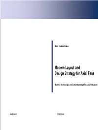 Modern Layout and Design Strategy for Axial Fans