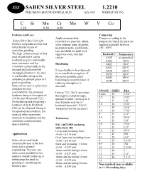 Silver Steel Data Sheet
