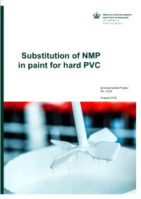 Substitution of NMP in Paint for Hard PVC