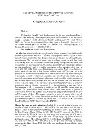 Age Determinations of Open Star Clusters King 14 & NGC
