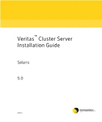 Cluster Server Installation Guide