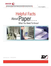 Helpful Hints About Your Paper