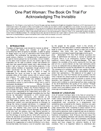 One Part Woman: the Book on Trial for Acknowledging the Invisible