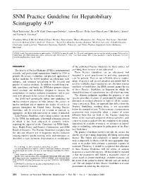 SNM Practice Guideline for Hepatobiliary Scintigraphy 4.0*