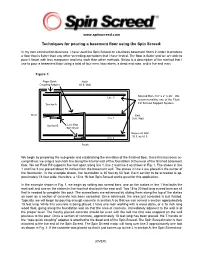 Techniques of Pouring a Basement Floor