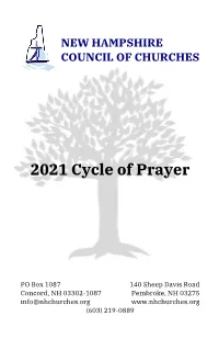 2021 Cycle of Prayer