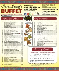 Dim Sum Menu Chinese Food Options Chef’S Specials 1