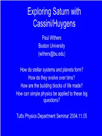 Exploring Saturn with Cassini/Huygens