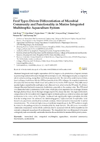 Feed Types Driven Differentiation of Microbial Community And