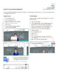 How to Use Google Translate