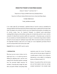 Predictive Theory of Neutrino Masses
