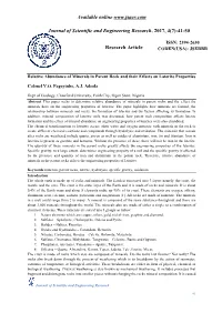 Relative Abundance of Minerals in Parent Rock and Their Effects on Laterite Properties