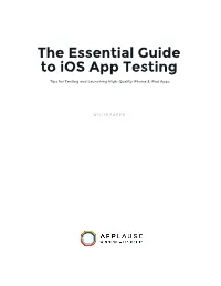 The Essential Guide to Ios App Testing