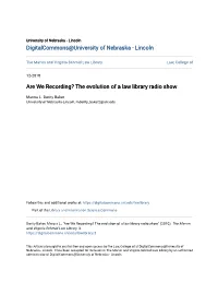 The Evolution of a Law Library Radio Show