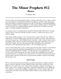 The Minor Prophets #12 (Transcript)