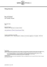 Tilburg University Stay of Execution Den Hollander, Maurits