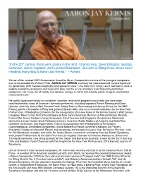 Aaron Jay Kernis.” – Forbes